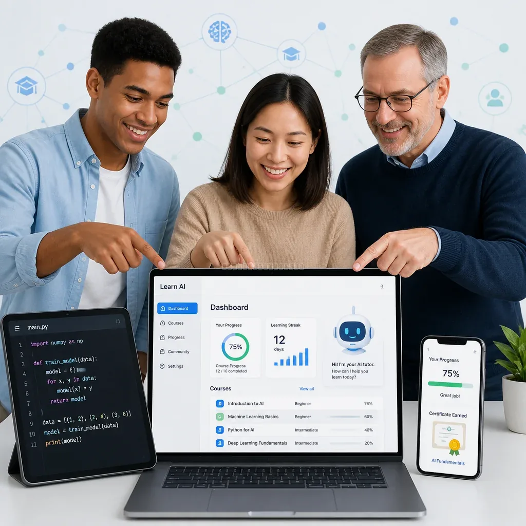 AIManabiLabの学習ダッシュボードとチームのイメージ