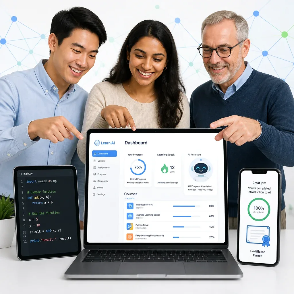 AIManabiLab 企業向け教育プラットフォームのイメージ